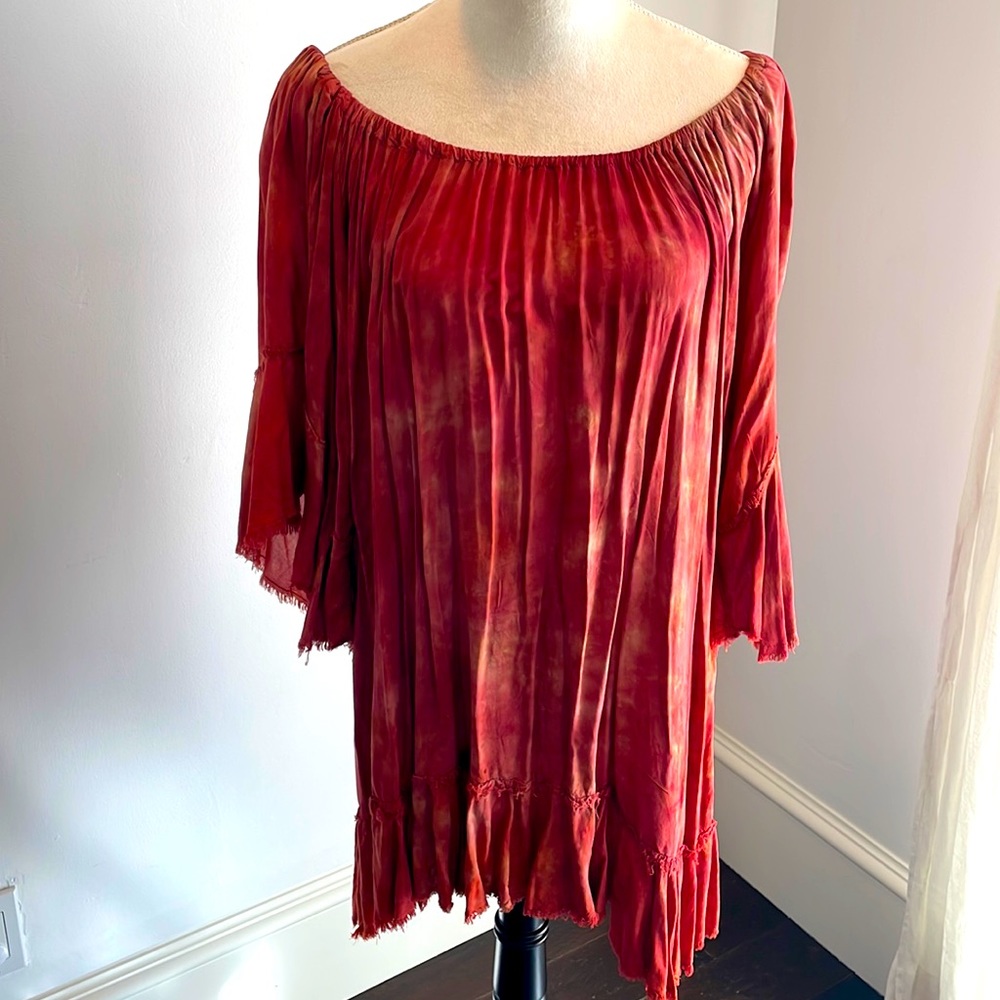 Planet Blue 100% Rayon Off the shoulder dress